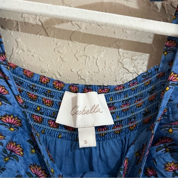 Anthropologie Cleobella India Blue Lotus Flower Midi Dress Size Small - Picture 7 of 7